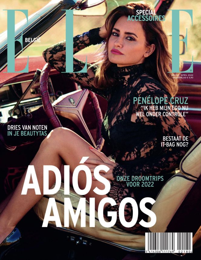 ELLE BELGIUM magazine side cover  April 2022