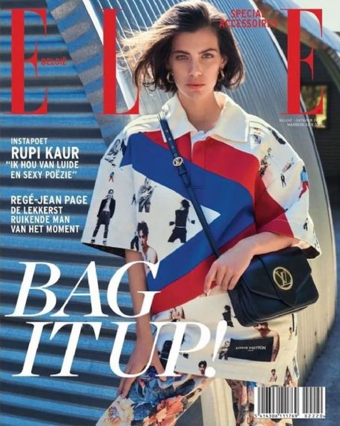 ELLE BELGIUM magazine side cover  October 2022