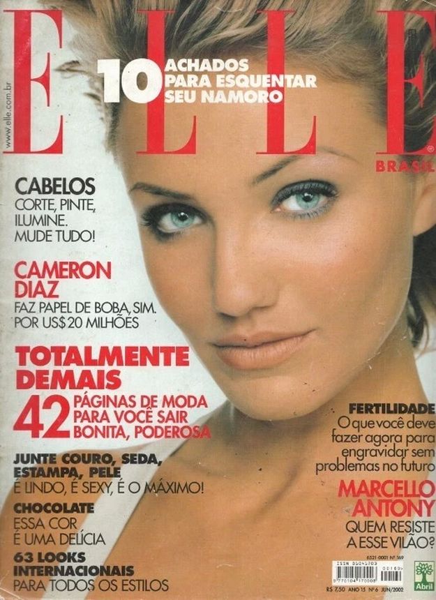 ELLE BRAZIL magazine side cover  June 2002