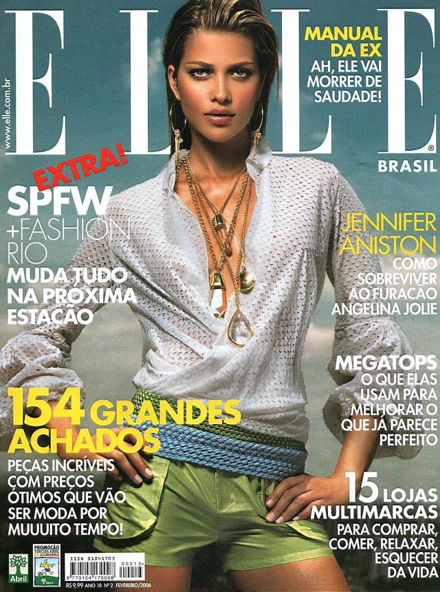 ELLE BRAZIL magazine side cover  February 2006