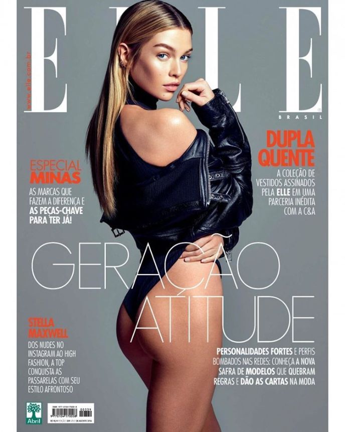 ELLE BRAZIL magazine side cover  August 2016