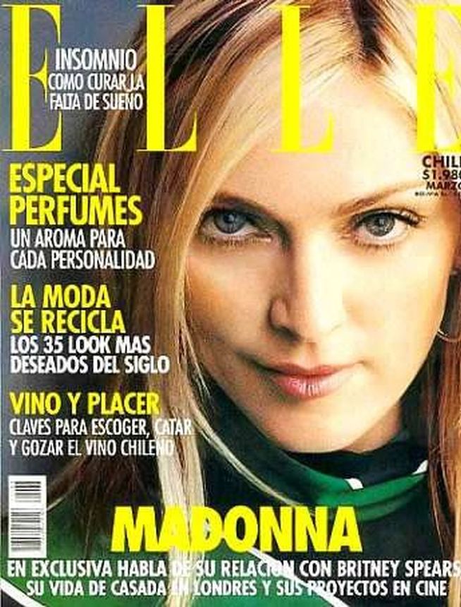 ELLE CHILE magazine side cover  March 2001