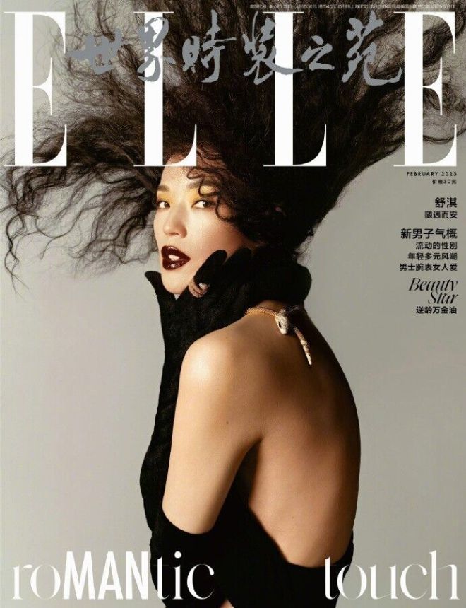 ELLE CHINA magazine side cover  February 2023