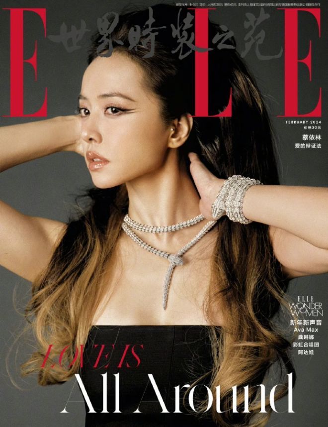 ELLE CHINA magazine side cover  February 2024