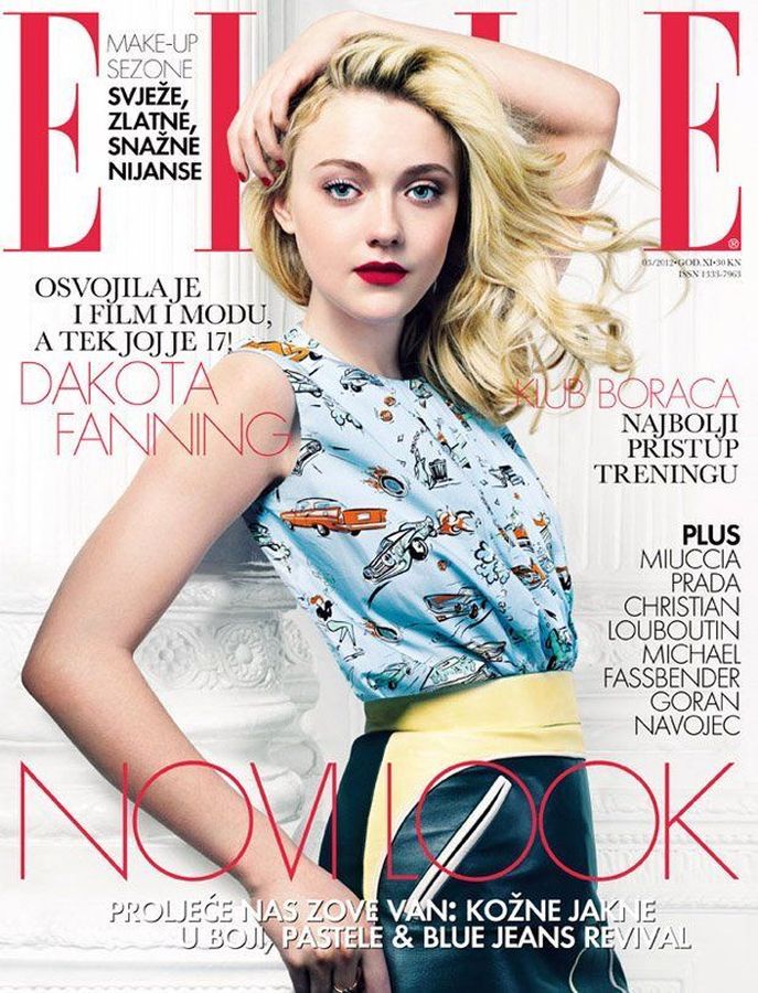 ELLE CROATIA magazine side cover  March 2012
