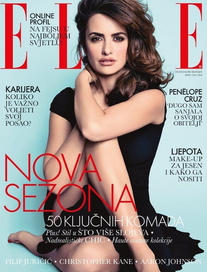 ELLE CROATIA magazine side cover  September 2012