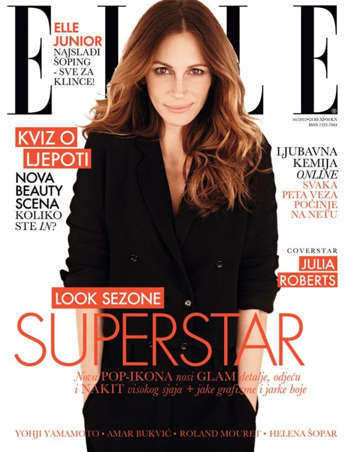 ELLE CROATIA magazine side cover  October 2012