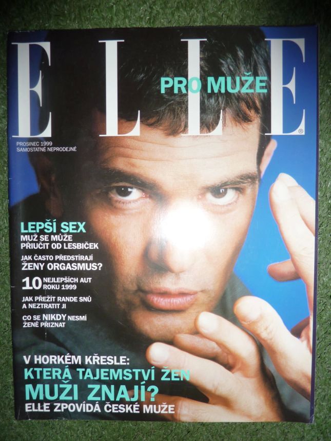ELLE CZECH REPUBLIC magazine side cover  December 1999