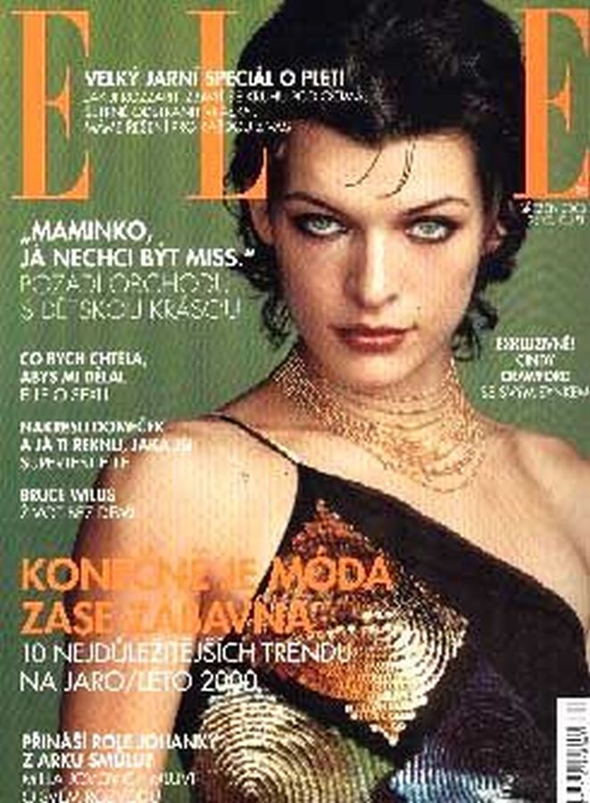 ELLE CZECH REPUBLIC magazine side cover  March 2000