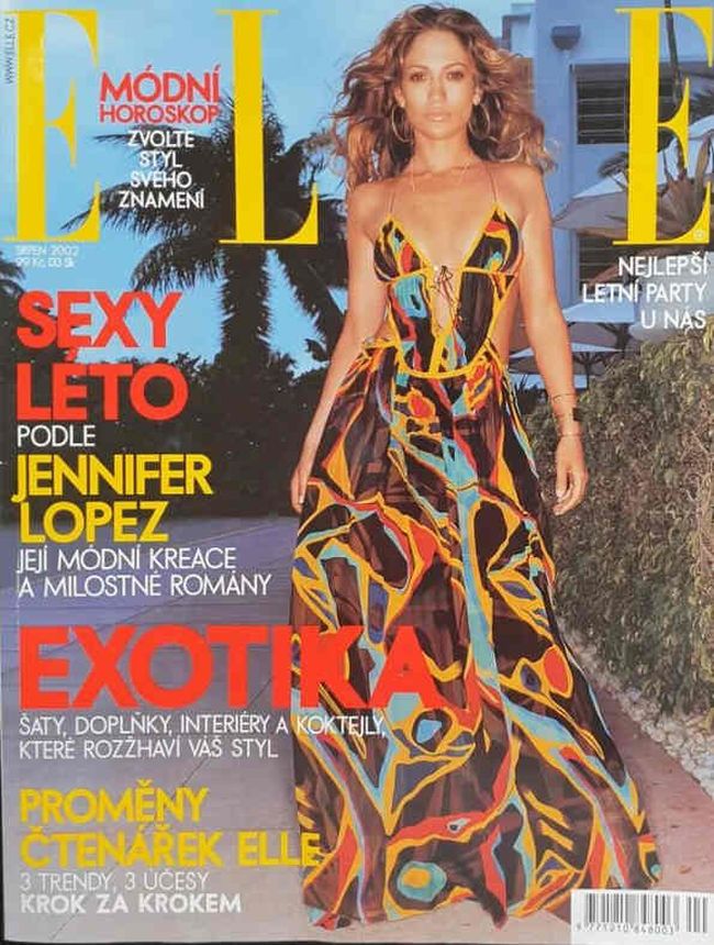 ELLE CZECH REPUBLIC magazine side cover  August 2002