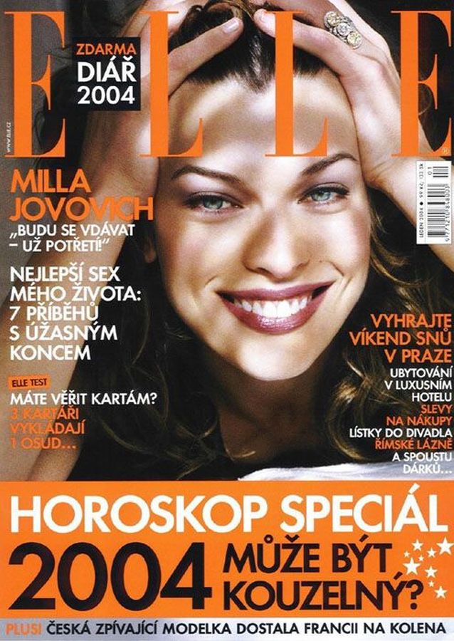 ELLE CZECH REPUBLIC magazine side cover  January 2004