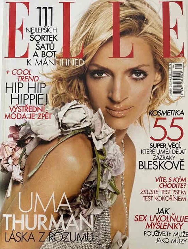 ELLE CZECH REPUBLIC magazine side cover  April 2005