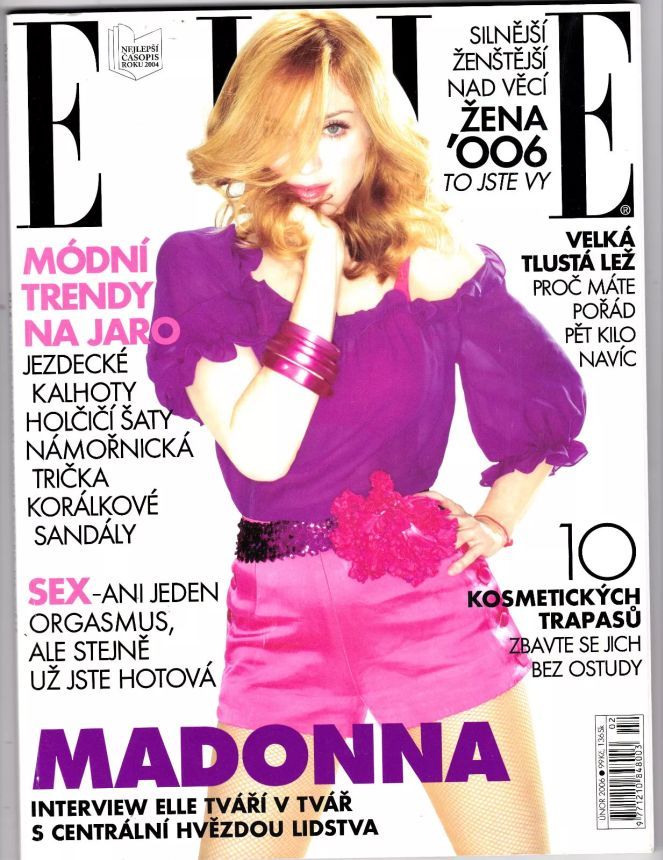 ELLE CZECH REPUBLIC magazine side cover  February 2006