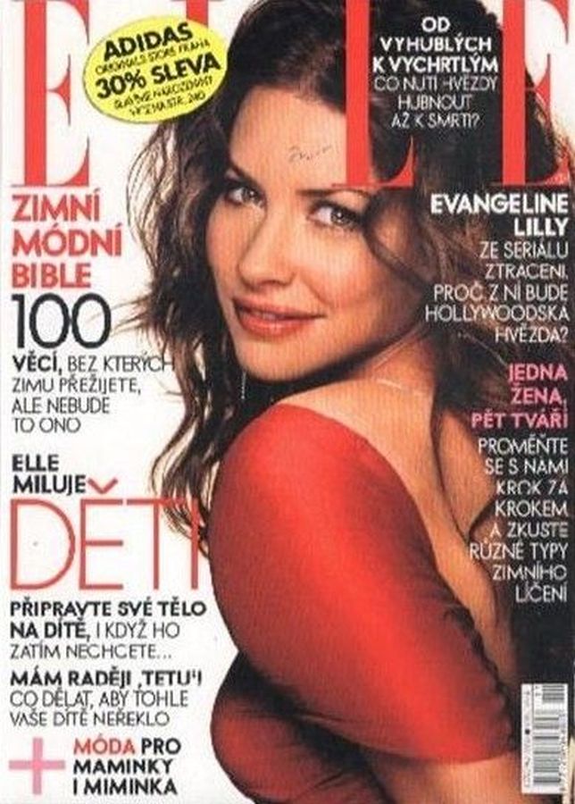 ELLE CZECH REPUBLIC magazine side cover  November 2006