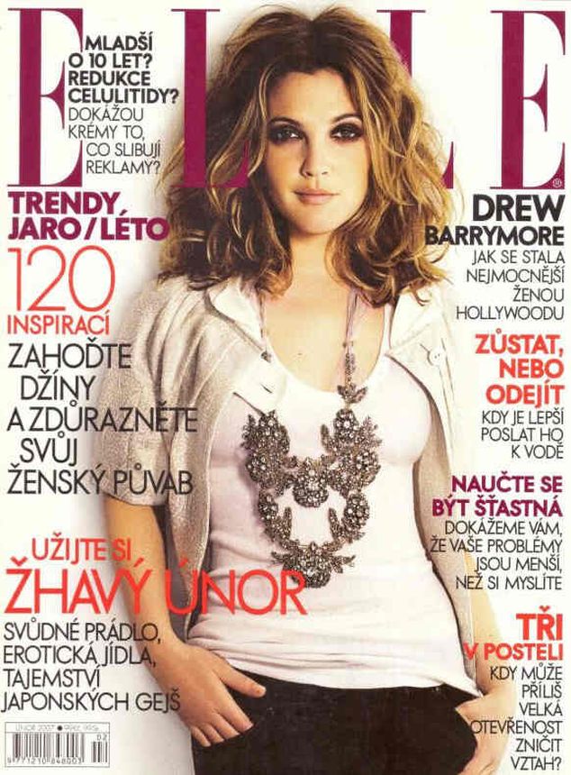 ELLE CZECH REPUBLIC magazine side cover  February 2007