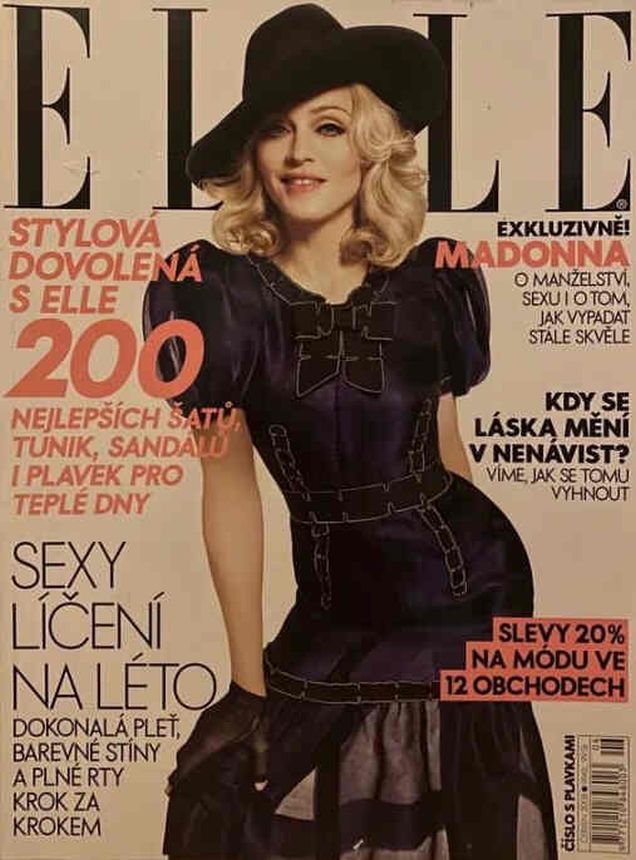 ELLE CZECH REPUBLIC magazine side cover  June 2008