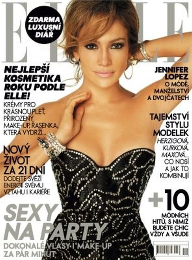 ELLE CZECH REPUBLIC magazine side cover  January 2009