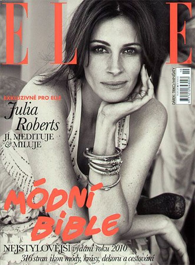 ELLE CZECH REPUBLIC magazine side cover  October 2010