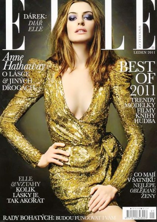 ELLE CZECH REPUBLIC magazine side cover  January 2011
