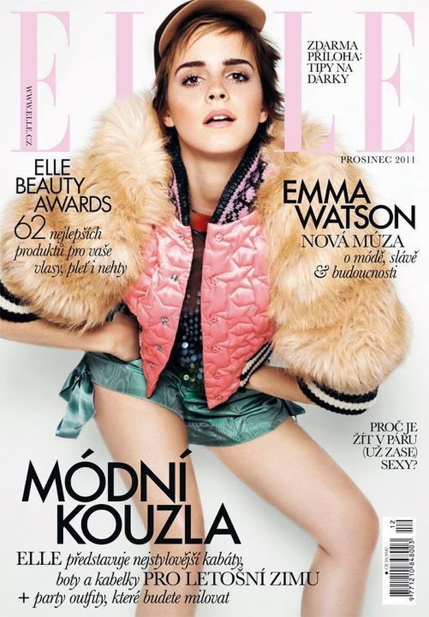 ELLE CZECH REPUBLIC magazine side cover  December 2011
