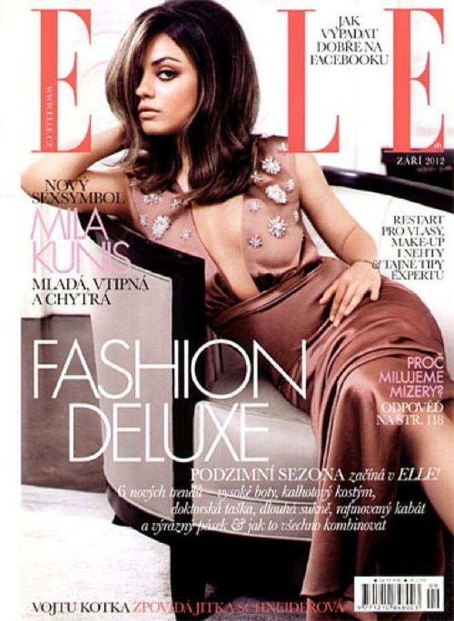 ELLE CZECH REPUBLIC magazine side cover  September 2012