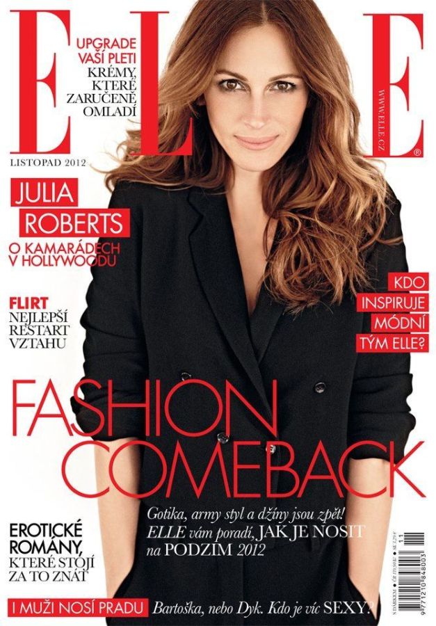ELLE CZECH REPUBLIC magazine side cover  November 2012