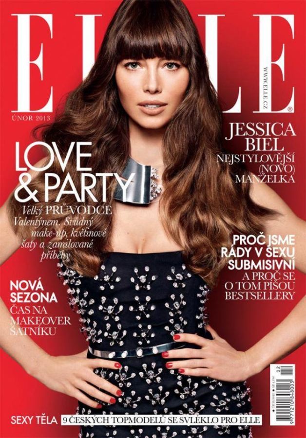 ELLE CZECH REPUBLIC magazine side cover  February 2013