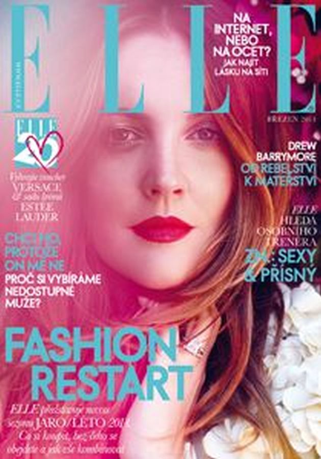 ELLE CZECH REPUBLIC magazine side cover  March 2014