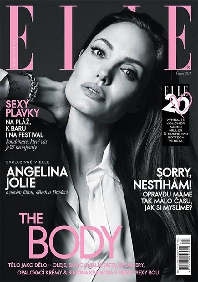 ELLE CZECH REPUBLIC magazine side cover  June 2014