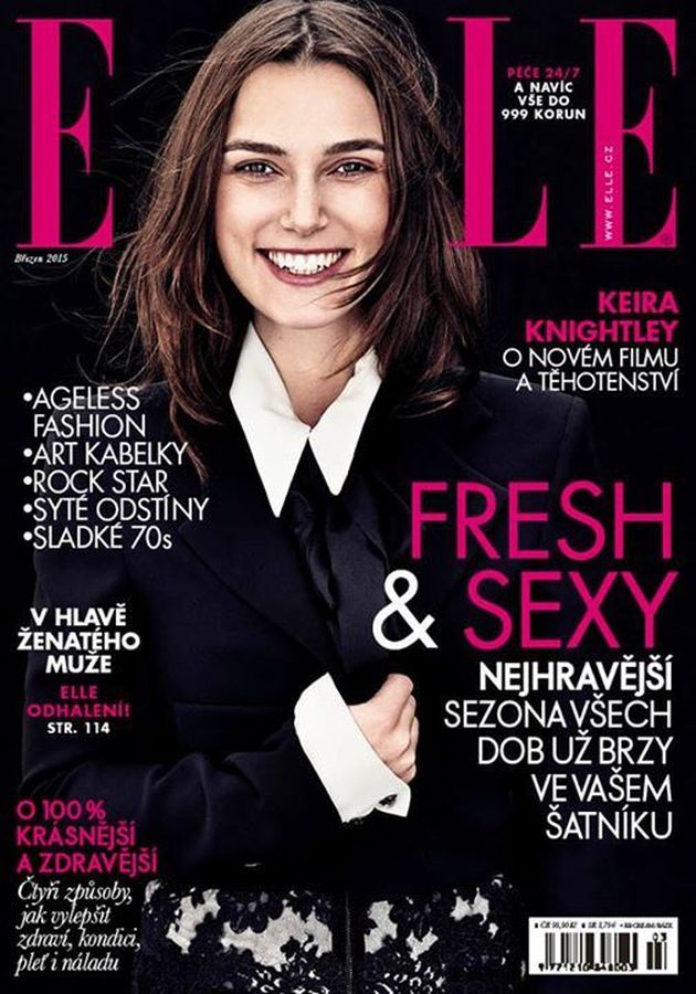 ELLE CZECH REPUBLIC magazine side cover  March 2015