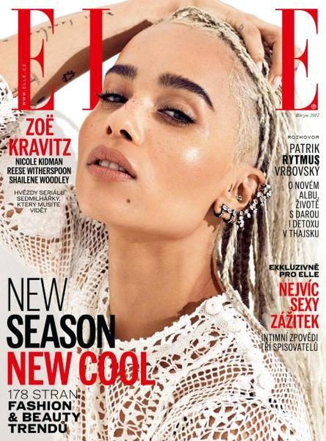 ELLE CZECH REPUBLIC magazine side cover  March 2017