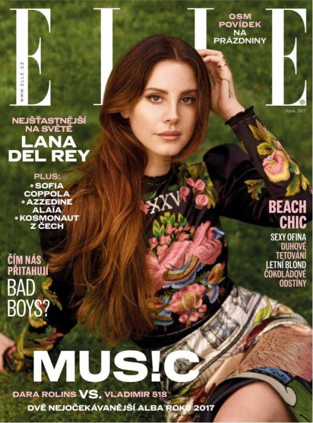 ELLE CZECH REPUBLIC magazine side cover  August 2017