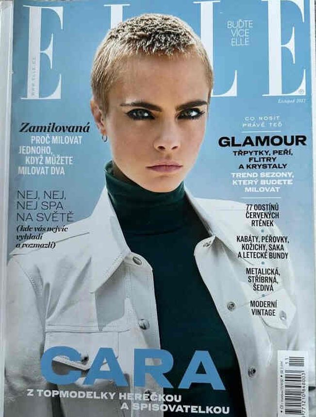 ELLE CZECH REPUBLIC magazine side cover  November 2017