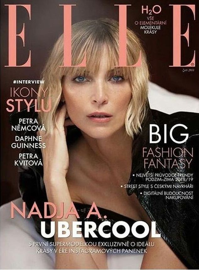 ELLE CZECH REPUBLIC magazine side cover  September 2018