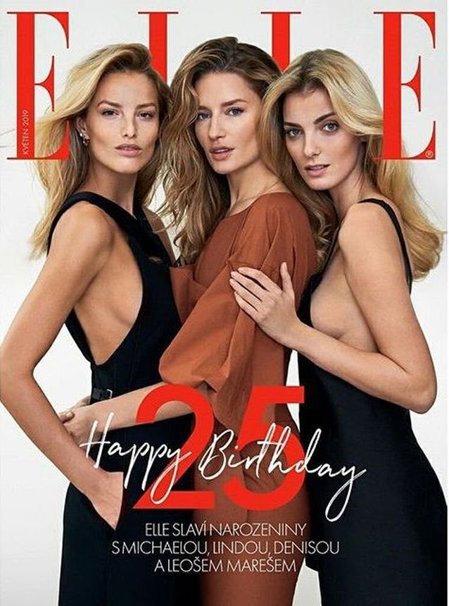 ELLE CZECH REPUBLIC magazine side cover  May 2019