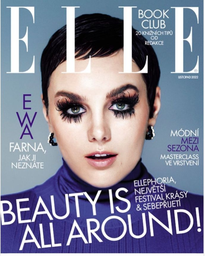 ELLE CZECH REPUBLIC magazine side cover  November 2022