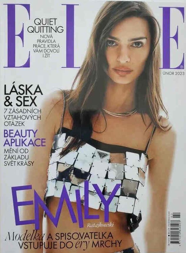 ELLE CZECH REPUBLIC magazine side cover  February 2023