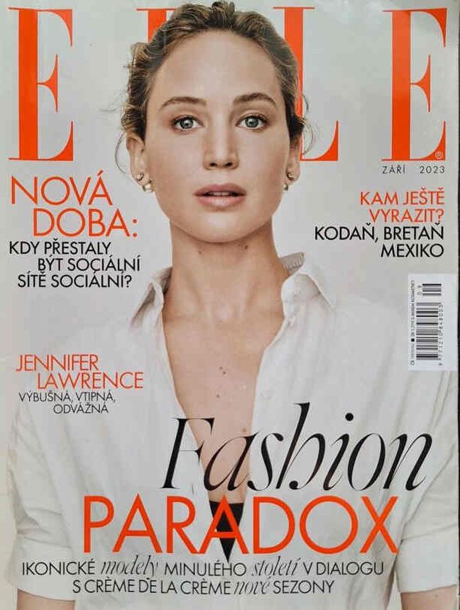 ELLE CZECH REPUBLIC magazine side cover  September 2023