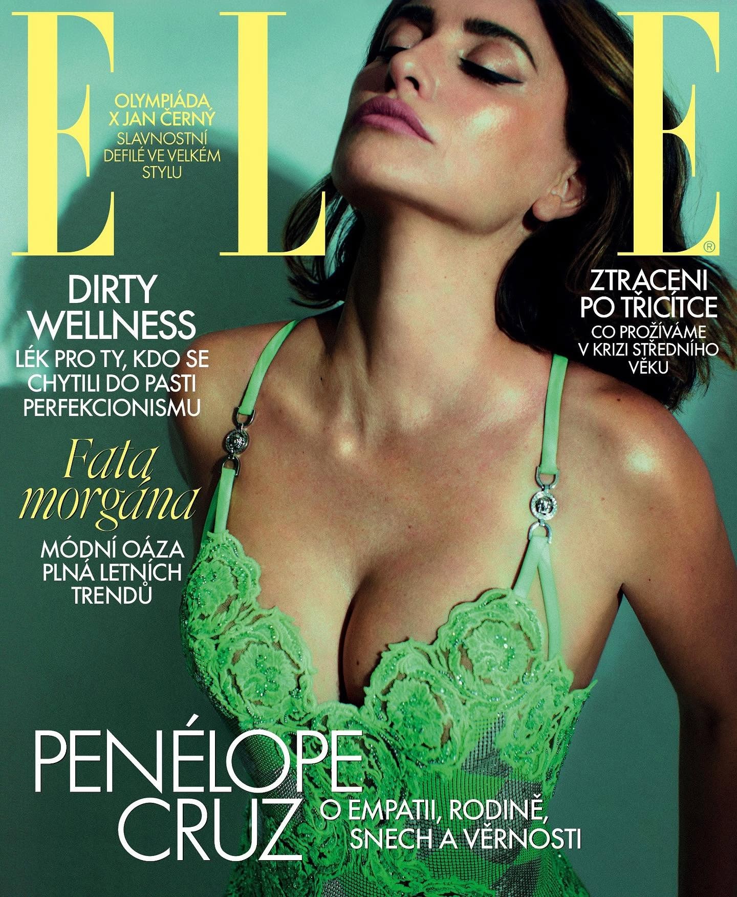 ELLE CZECH REPUBLIC magazine side cover  August 2024