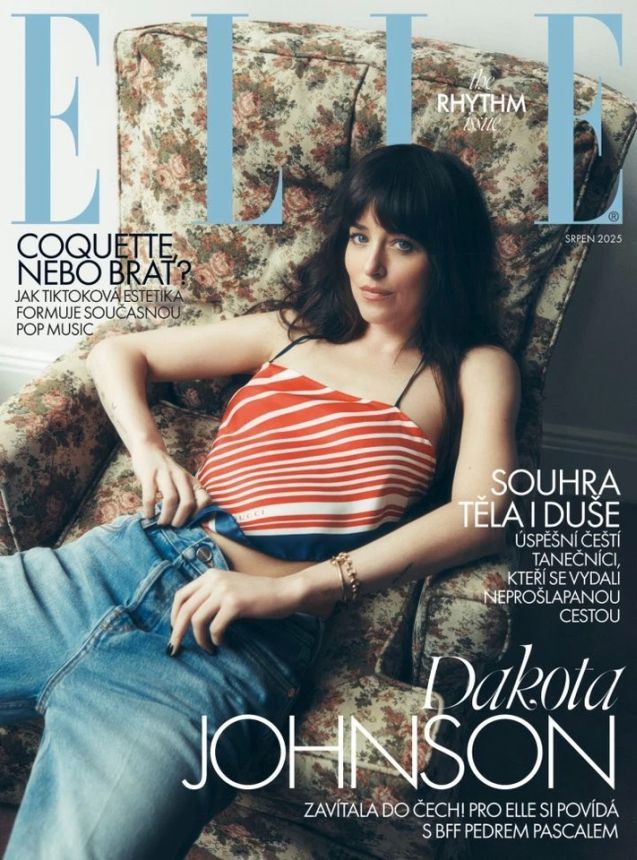ELLE CZECH REPUBLIC magazine side cover  August 2025