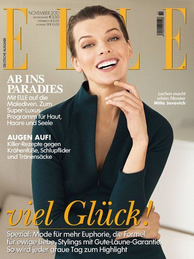ELLE GERMANY magazine side cover  November 2010