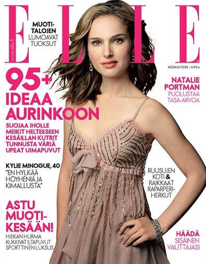 ELLE FINLAND magazine side cover  June 2008