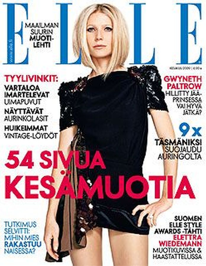 ELLE FINLAND magazine side cover  June 2009
