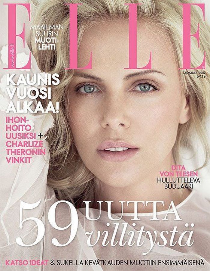 ELLE FINLAND magazine side cover  January 2012