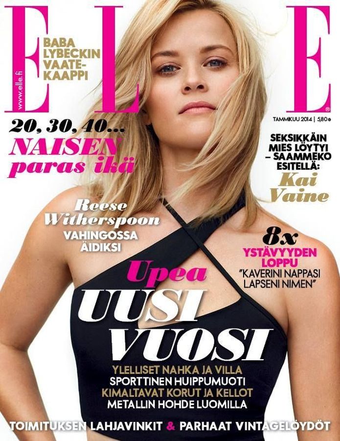 ELLE FINLAND magazine side cover  January 2014