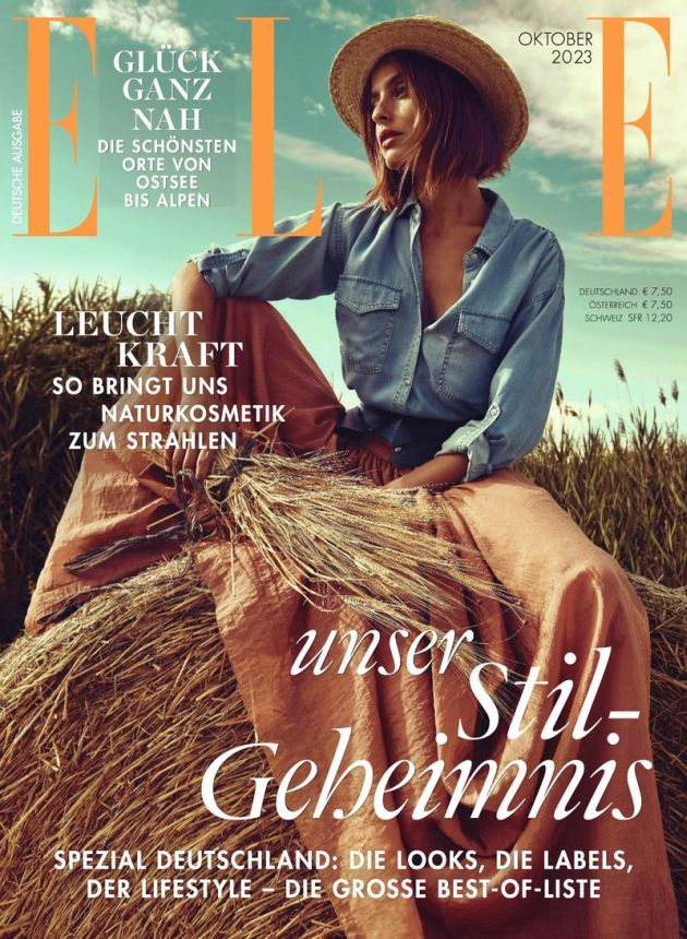 ELLE GERMANY magazine side cover  October 2023