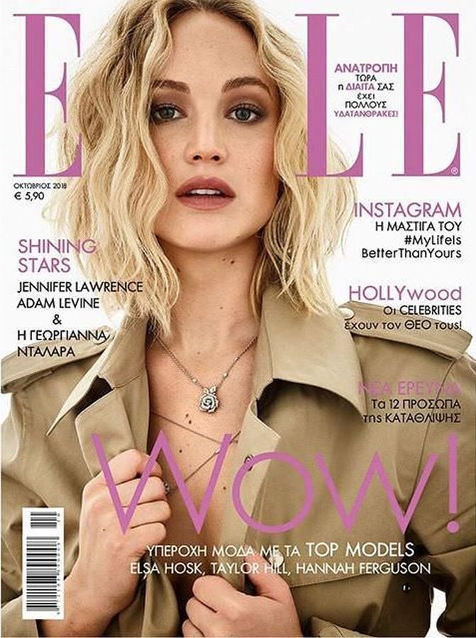 ELLE GREECE magazine side cover  October 2018