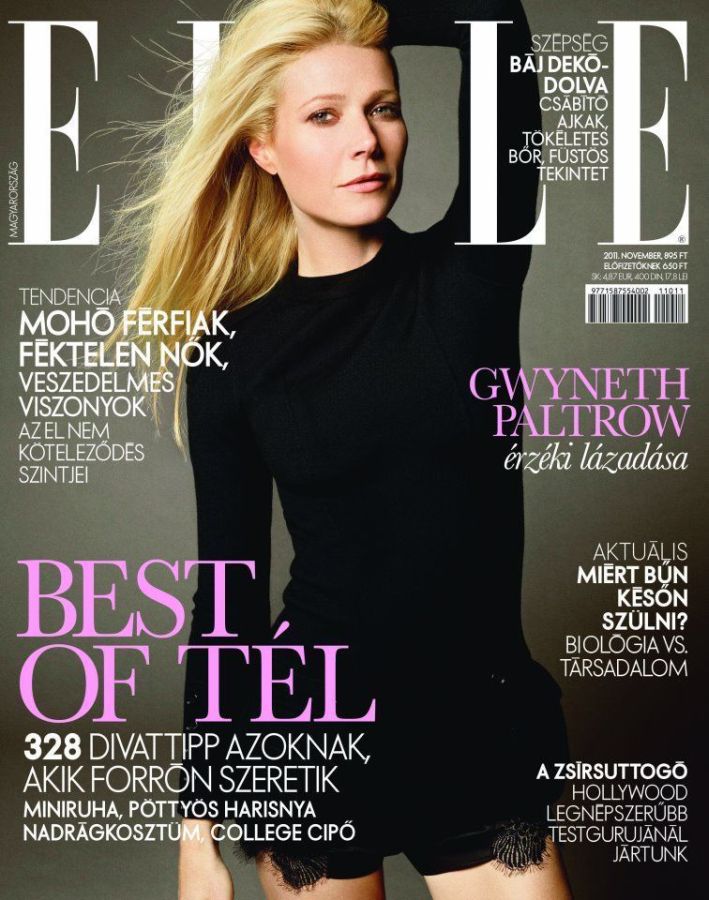 ELLE HUNGARY magazine side cover  November 2011