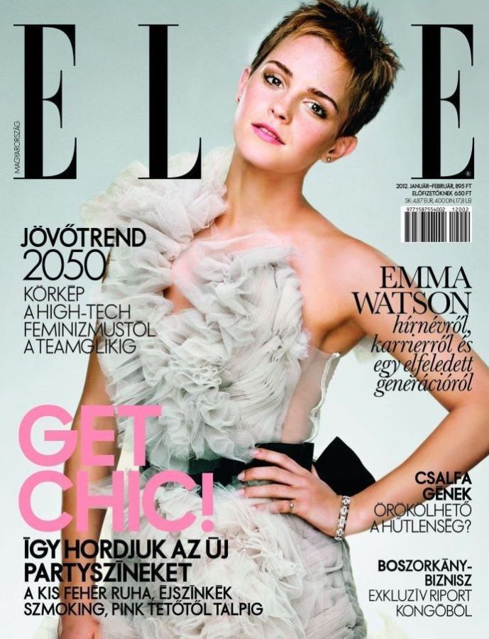 ELLE HUNGARY magazine side cover  January/February 2012