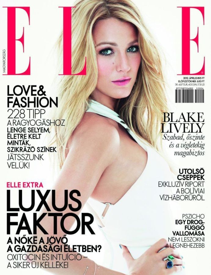 ELLE HUNGARY magazine side cover  April 2012